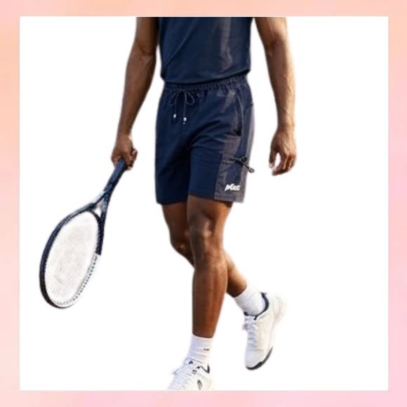 Other - Prince Pickleball Men's Navy Blue Athletic Shorts Large Cargo Pocket Drawstring